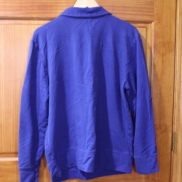 Calvin Klein Blue 1/4 Zip Pullover Kangaroo Pocket Sweatshirt Medium 1981 Logo - Picture 5 of 8